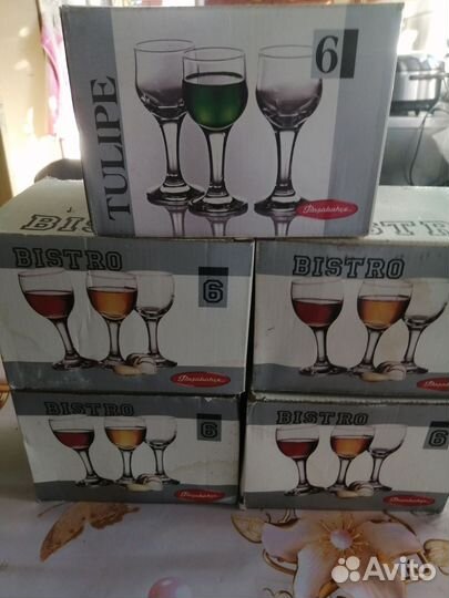 Стопки Bistro, стопки tulipe