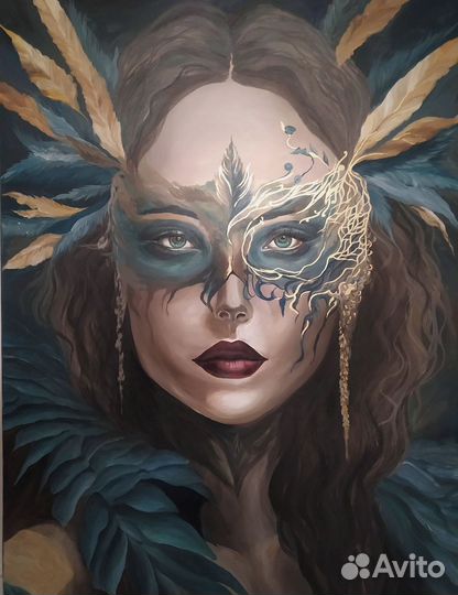 Интерьерная картина с поталью 100/60