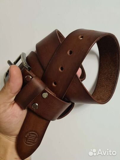 Ремень поясной из натуральной кожи.Ручная работа