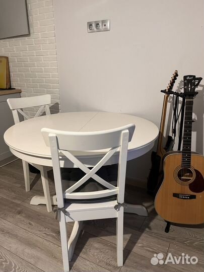 Стол IKEA ингаторп белый раздвижной