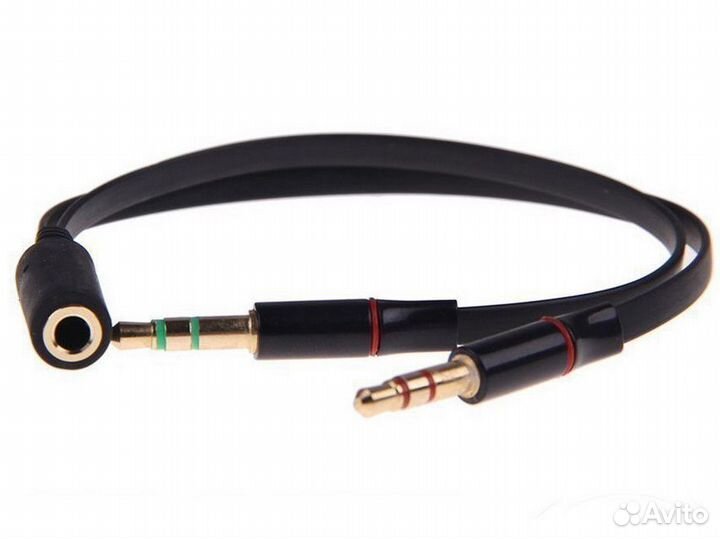 Аудиокабель-сплиттер для гарнитуры, 3,5 мм