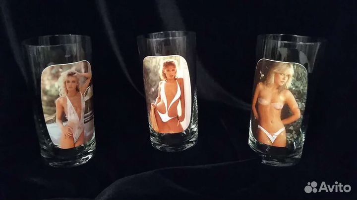 Винтажные шутливые стаканы. Польша времен СССР