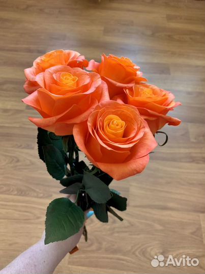 Вечные розы. Роза из фомирана. Ручная работа