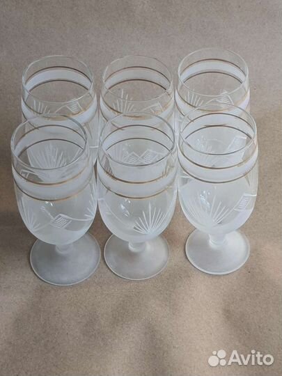 Бокалы рюмки хрустальные