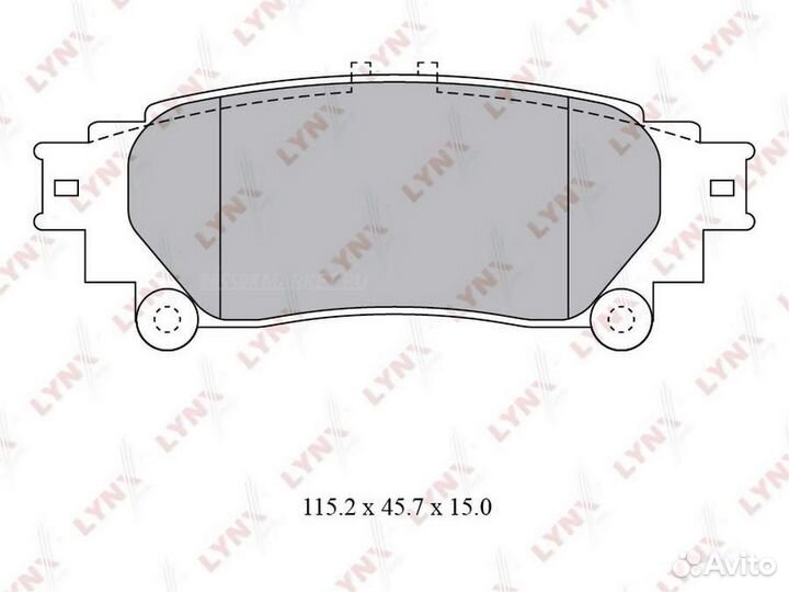Lynxauto BD-7597 Колодки тормозные дисковые зад
