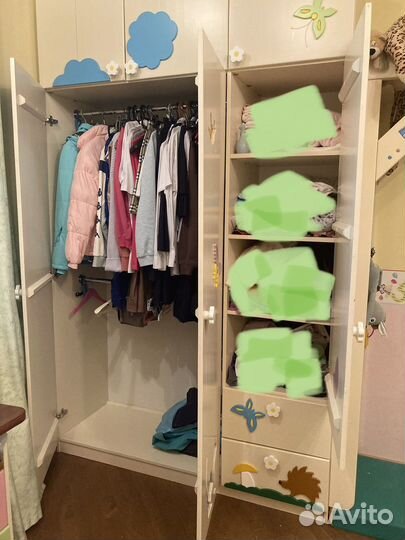 Детская мебель (шкаф/кровать/стол) массив сосны