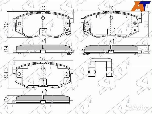 Колодки тормозные Передние hyundai sonata