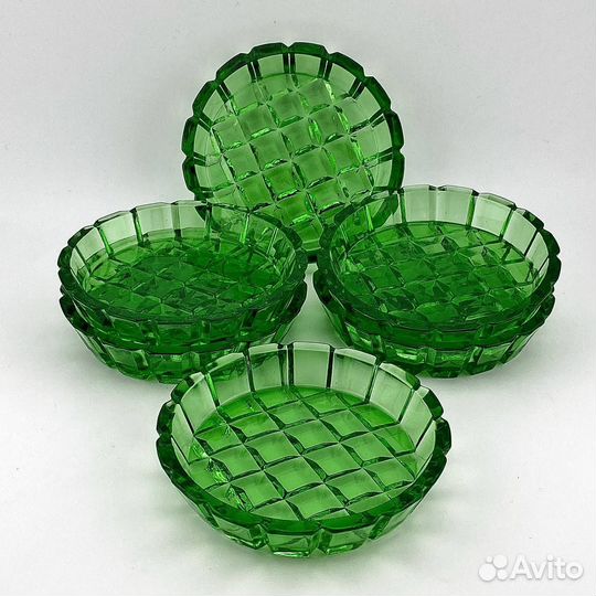 Набор розеток. Цветное стекло. Чехословакия 1970г