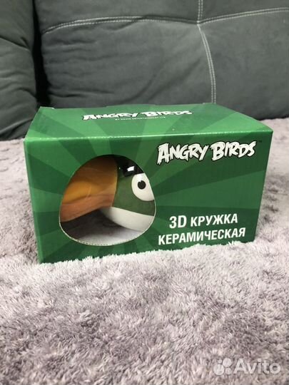 Кружка с крышкой Angry birds