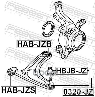 Сайленблок задний переднего рычага (honda jazz