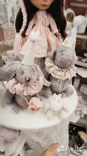 Зайка тедди ручной работы