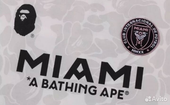 Футболка bape x inter miami белая