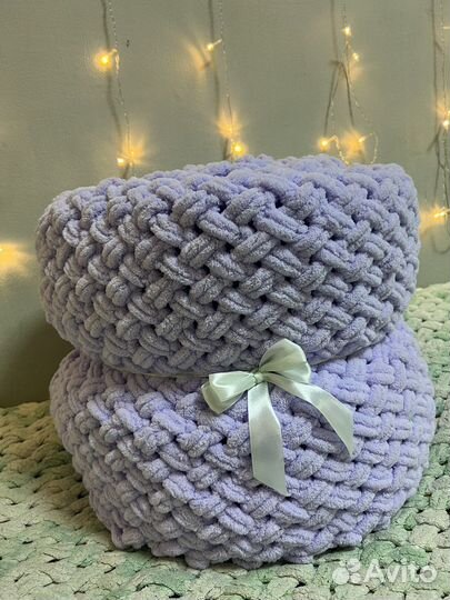 Плед ручной вязки