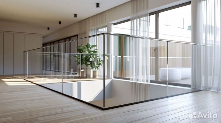 Стеклянные ограждения для лестницы