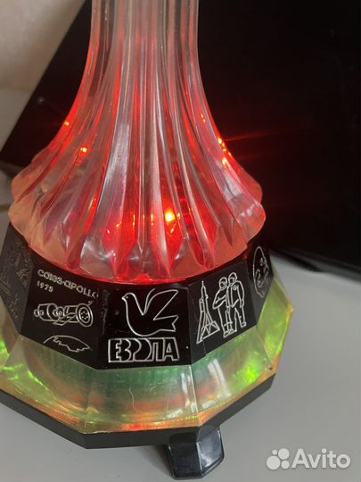 Винтажная старая редкая ночная лампа ракета СССР