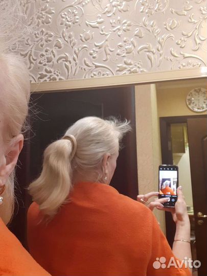 Натуральные волосы,хвост на зажимах