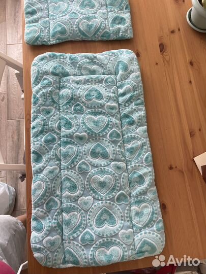 Комплект в коляску подушка матрас одеяло