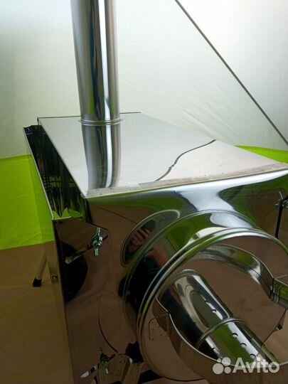 Дровяная печь Пошехонка Средняя на 30 л. c экранам