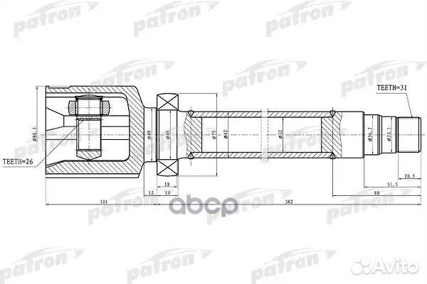 Шрус PCV1325 patron