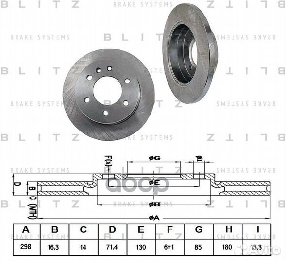 Диск тормозной MB sprinter 06- задн. BS0233 Blitz