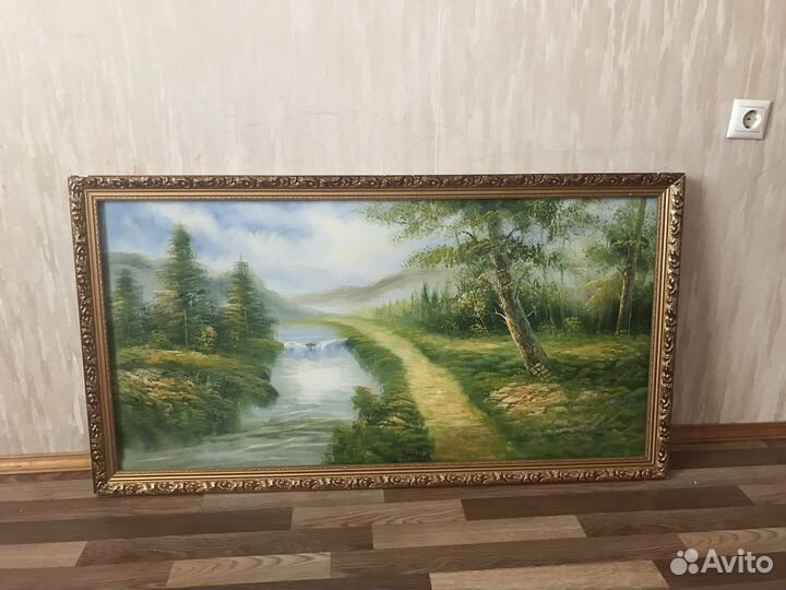 Картина горный пейзаж маслом на холсте