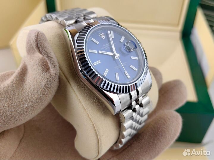 Часы мужские Rolex Datejust синие с гарантией