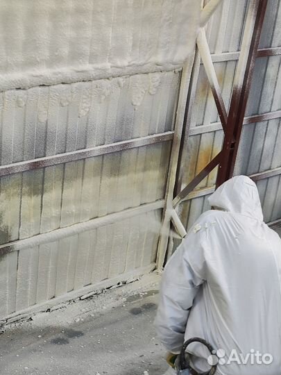 Напыление ППУ утепление фасадов \ BASF