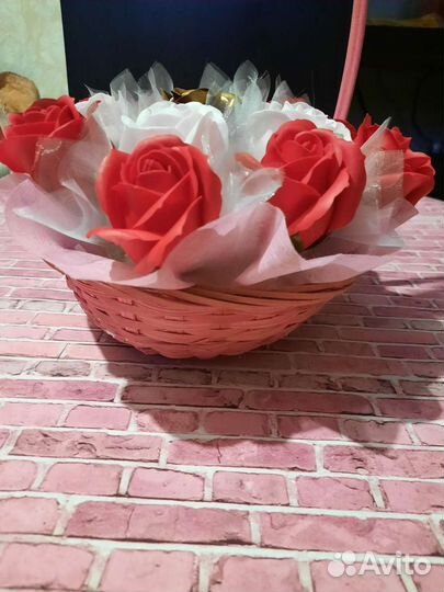 Букет из мыльных роз цветы подарок на 8 марта