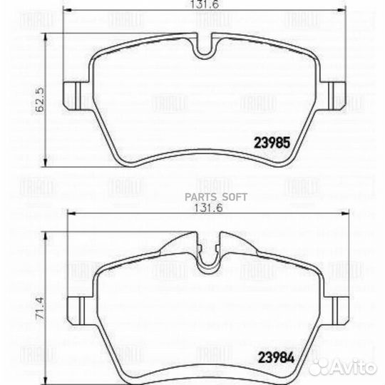 Trialli PF4190 Колодки торм. для а/м Mini Cooper S