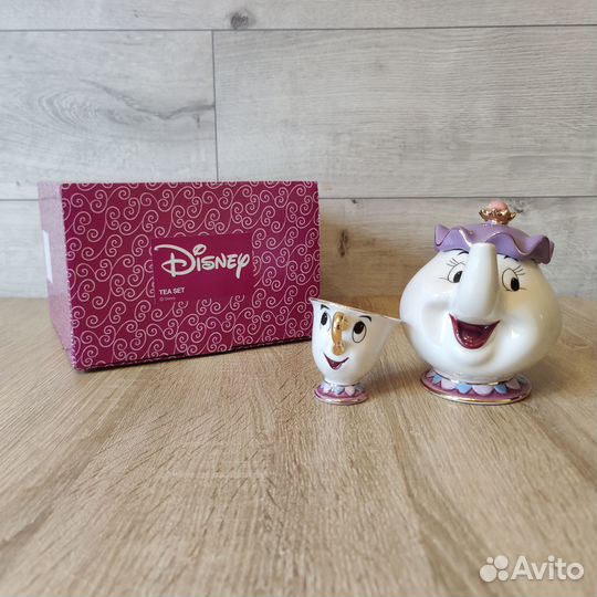 Сервиз Disney Красавица и чудовище и Чашка Чип