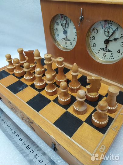 Шахматы деревянные СССР Инкрустация 29 на 29