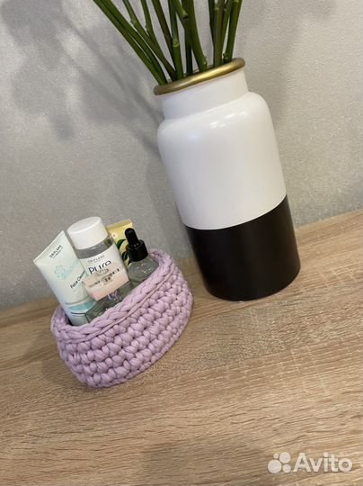 Корзинка из трикотажной пряжи