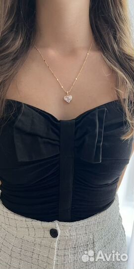 Кулон Сердце на цепочке в позолоте