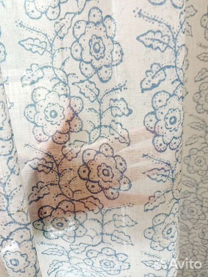 Комплект нежных льняных занавесок (новый)