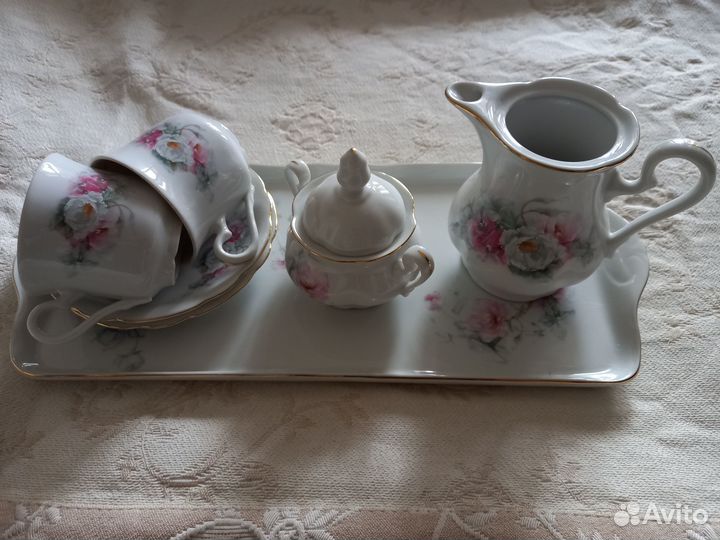 Кофейный сервиз чешский фарфор Leander 1946 RGK