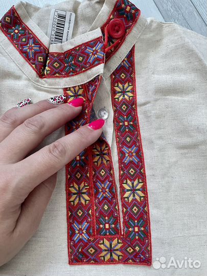 Рубашка из льна косоворотка