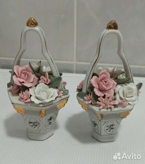 Фигура интерьерная Корзинка с цветами