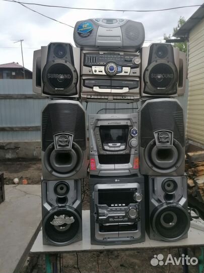 4Муз центра Philips, sharp