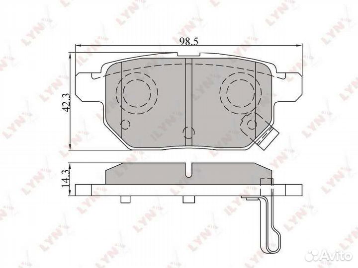 Колодки перед+зад для Toyota Corolla 150 Lynx