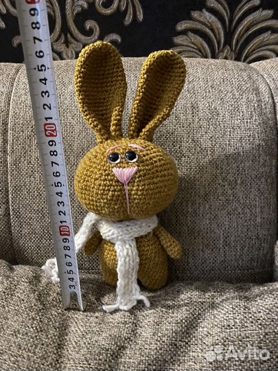 Заяц амигуруми ручная работа вязанная игрушка