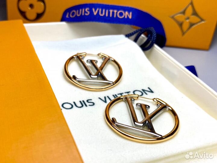 Серьги louis vuitton кольца