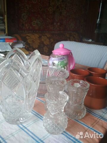 Хрустальные вазы, салатницы, конфетница