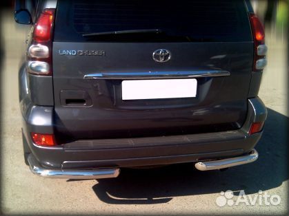 Защита заднего бампер Toyota Land Cruiser 200