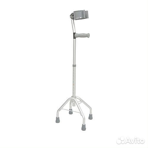 Алюминиевый 4-х опорный костыль 10072 под локоть