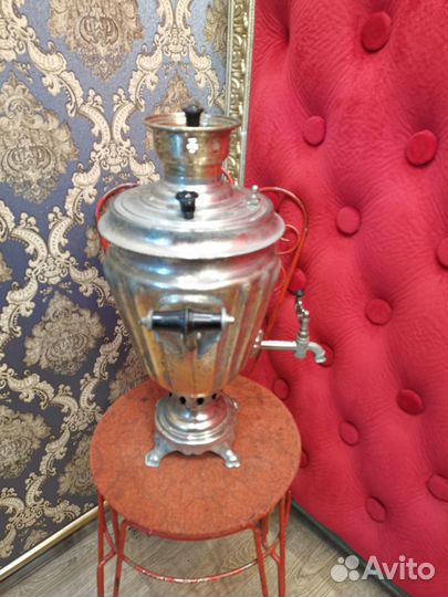Старинный Самовар клеймо Тула форма Рюмка Грани