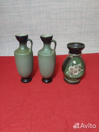 Кувшины и ваза мини керамика винтаж новые