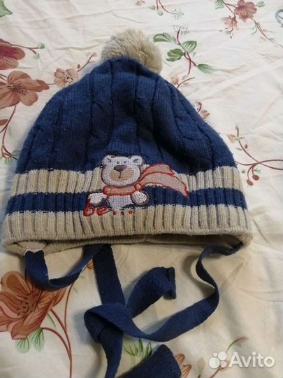 2 шапки для мальчика зимние, размер 42-44 и 46-50