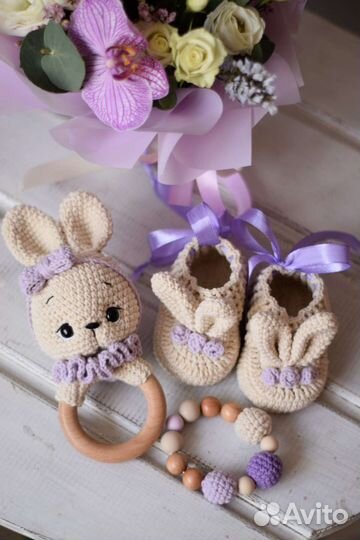 Игрушка, грызунок, погремушка, пинетки