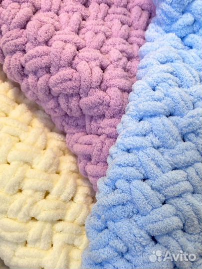 Плед детский вязаный