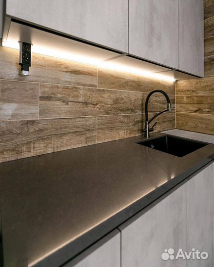 Кухня серая на прямую от фабрики